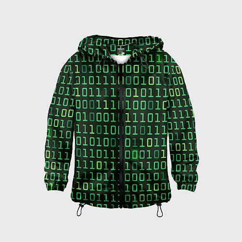 Детская ветровка Двоичный Код Binary Code / 3D-Черный – фото 1