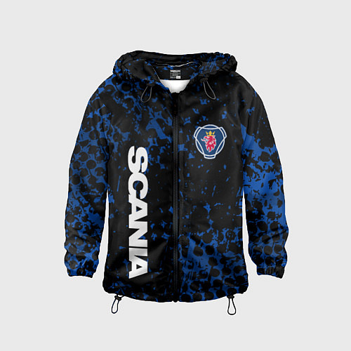 Детская ветровка SCANIA SAAB ЧЕРНО СИНИЙ / 3D-Черный – фото 1