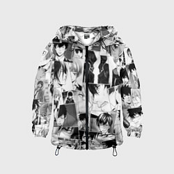 Ветровка с капюшоном детская Psycho Pass pattern, цвет: 3D-черный