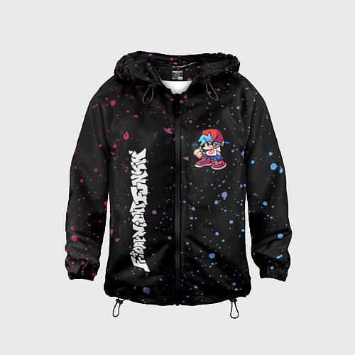 Детская ветровка FNF - ПАРЕНЬ Брызги / 3D-Черный – фото 1