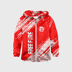Ветровка с капюшоном детская Free Fire Фри Фаер Паттерн, цвет: 3D-белый