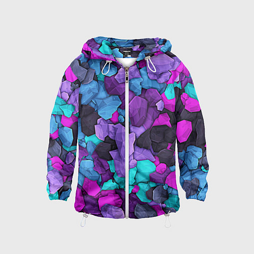Детская ветровка Магические кристаллы / 3D-Белый – фото 1