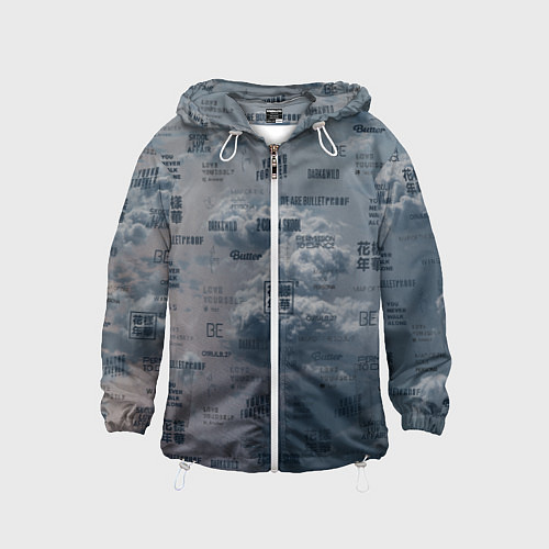 Детская ветровка BTS Дискография / 3D-Белый – фото 1