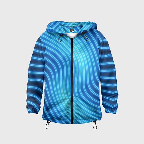 Детская ветровка Abstraction neon lines / 3D-Черный – фото 1