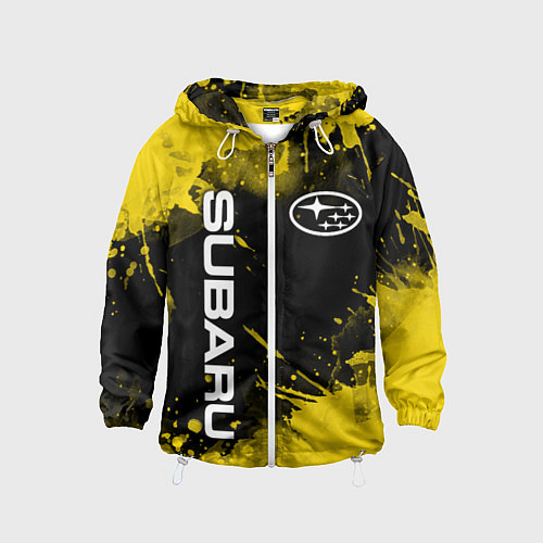 Детская ветровка СУБАРУ - SUBARU Желтые пятна / 3D-Белый – фото 1