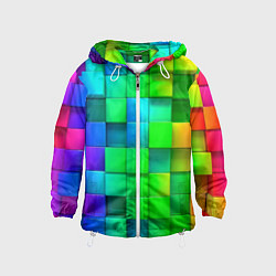 Детская ветровка РАЗНОЦВЕТНЫЕ КУБИКИ MULTICOLORED CUBES