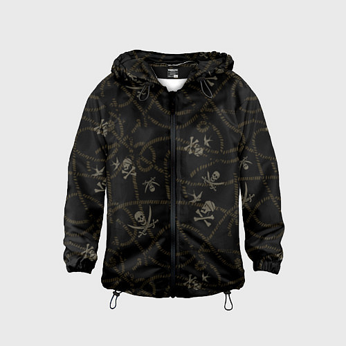 Детская ветровка Пираты Карибского моря Паттерн / 3D-Черный – фото 1