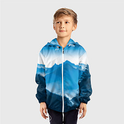 Ветровка с капюшоном детская Горы Лес, цвет: 3D-белый — фото 2