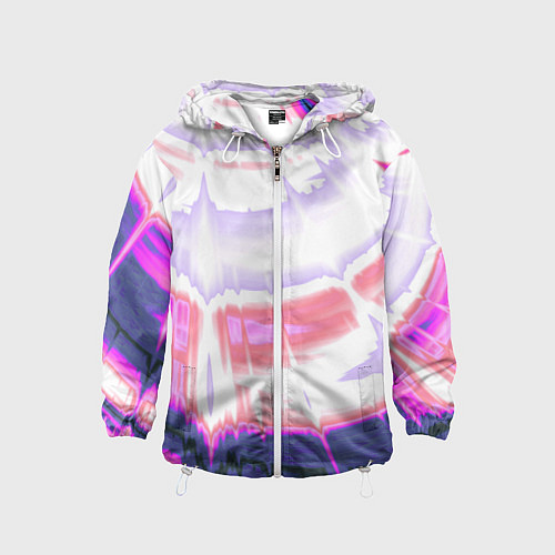 Детская ветровка Тай-дай Абстракция Tie-Dye / 3D-Белый – фото 1