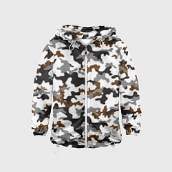 Детская ветровка Камуфляж Чёрно-Белый Camouflage Black-White