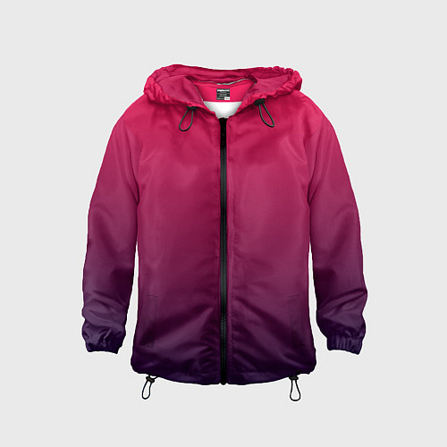 Детская ветровка RED to dark BLUE GRADIENT / 3D-Черный – фото 1