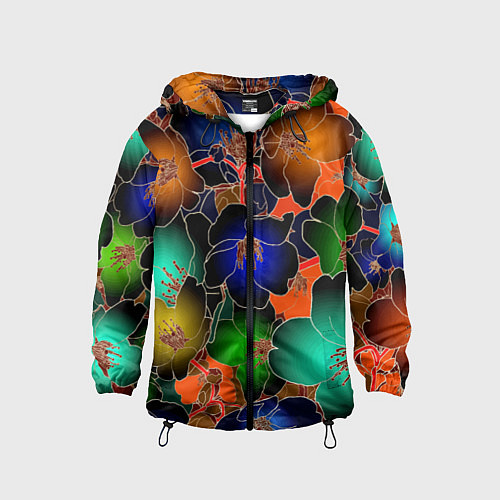 Детская ветровка Vanguard floral pattern Summer night Fashion trend / 3D-Черный – фото 1