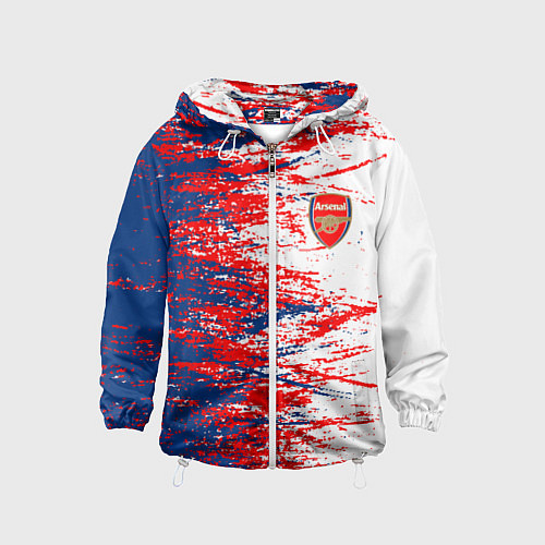 Детская ветровка Arsenal fc арсенал фк texture / 3D-Белый – фото 1