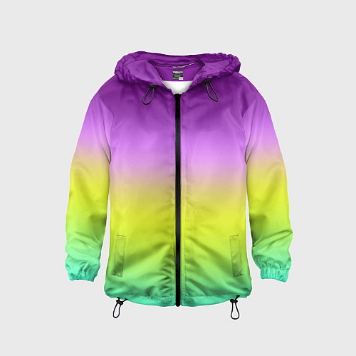 Детская ветровка Multicolored Ombre gradient / 3D-Черный – фото 1