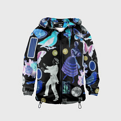 Ветровка с капюшоном детская Underground pattern Fashion 2077, цвет: 3D-черный