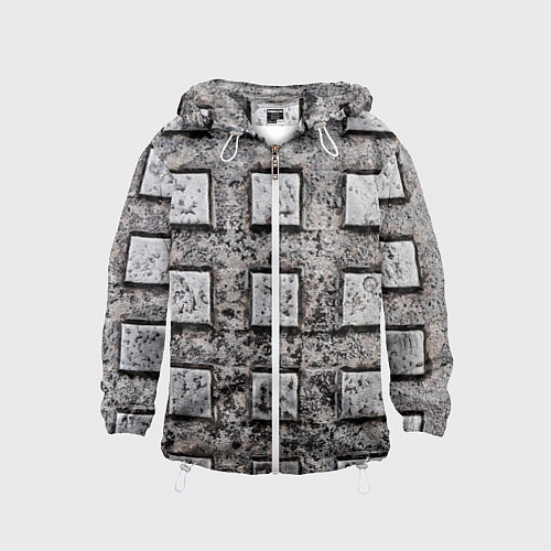 Детская ветровка Грубый металл / 3D-Белый – фото 1