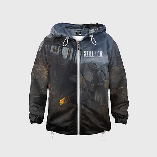Детская ветровка STALKER Одиночка Нашёл Артефакт / 3D-Белый – фото 1