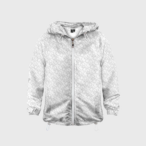 Детская ветровка Little Ghosts on white / 3D-Белый – фото 1