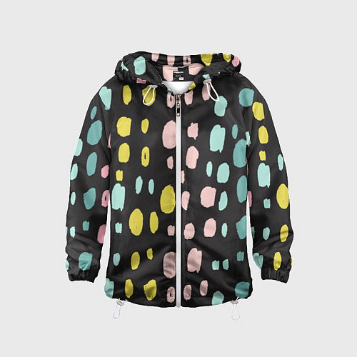 Детская ветровка Разноцветные абстрактные пятна / 3D-Белый – фото 1