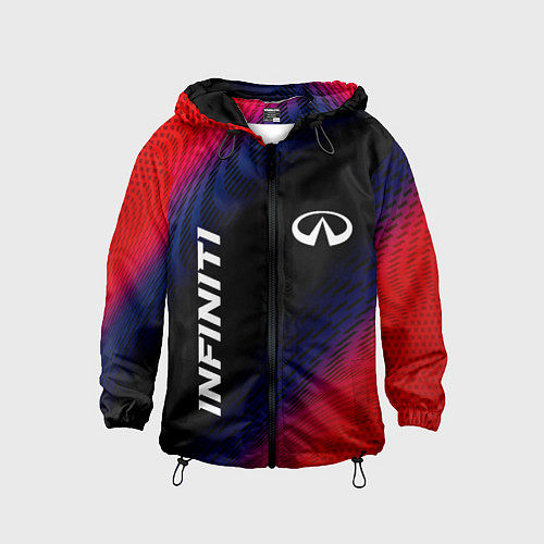 Детская ветровка Infiniti красный карбон / 3D-Черный – фото 1