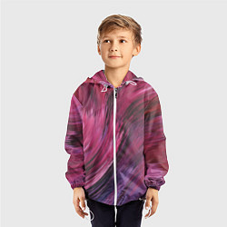 Ветровка с капюшоном детская Текстура буря красок, цвет: 3D-белый — фото 2