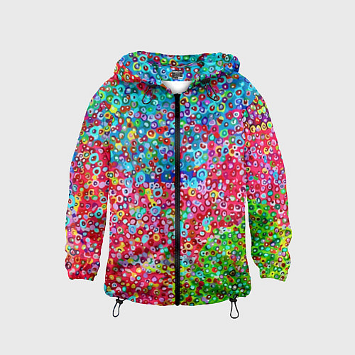 Детская ветровка Цветная пуантель / 3D-Черный – фото 1