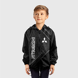 Ветровка с капюшоном детская Mitsubishi Карбон, цвет: 3D-черный — фото 2