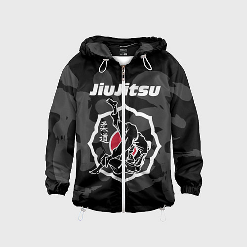 Детская ветровка Jiu-jitsu throw logo / 3D-Белый – фото 1