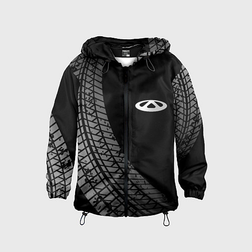 Детская ветровка Chery tire tracks / 3D-Черный – фото 1