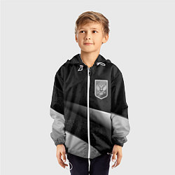 Ветровка с капюшоном детская Russia - black & white, цвет: 3D-белый — фото 2