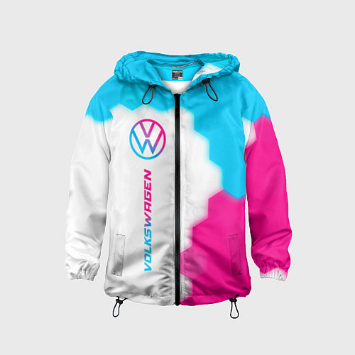 Детская ветровка Volkswagen neon gradient style: по-вертикали / 3D-Черный – фото 1