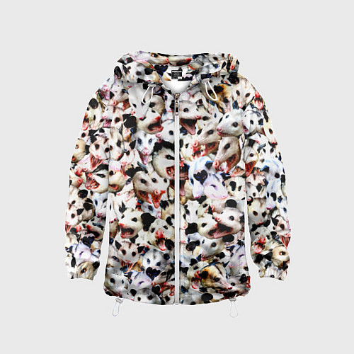 Детская ветровка Опоссумы / 3D-Белый – фото 1