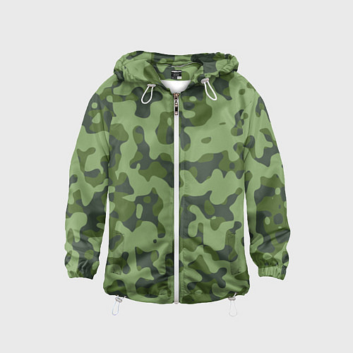 Детская ветровка Камуфляж ВСР-93 Флора - Арбуз / 3D-Белый – фото 1