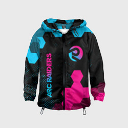 Детская ветровка ARC Raiders - neon gradient: надпись, символ