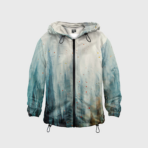 Детская ветровка Абстрактные водянистые паттерны и краски / 3D-Черный – фото 1