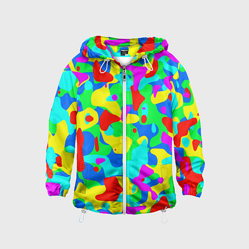 Детская ветровка Форма маляра - кляксы / 3D-Белый – фото 1
