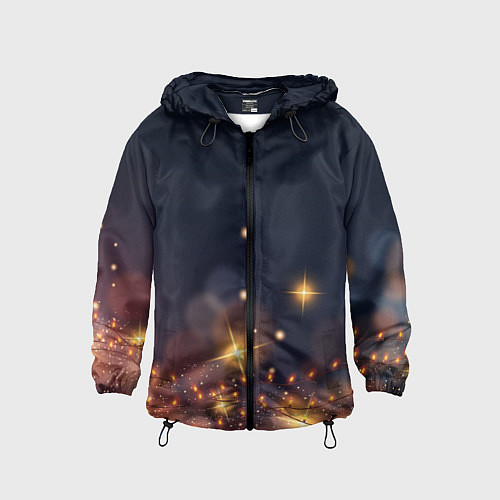 Детская ветровка Новогодняя тема 2023 / 3D-Черный – фото 1