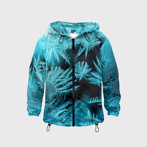 Детская ветровка Голубой лед - иней / 3D-Черный – фото 1