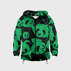 Детская ветровка Panda green pattern