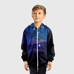Ветровка с капюшоном детская Звёздное небо, цвет: 3D-белый — фото 2