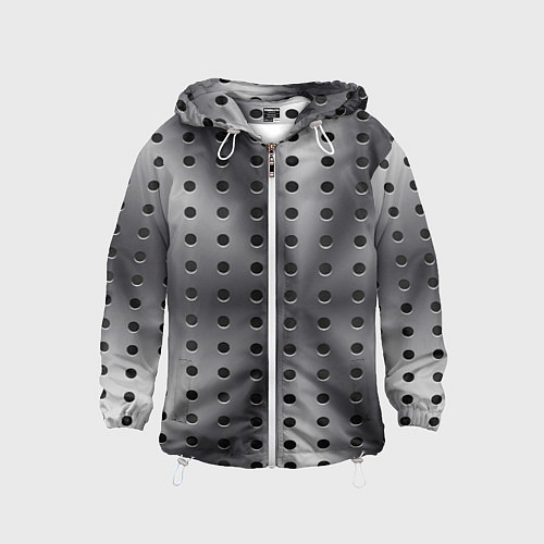 Детская ветровка Текстура перфорированного металла / 3D-Белый – фото 1