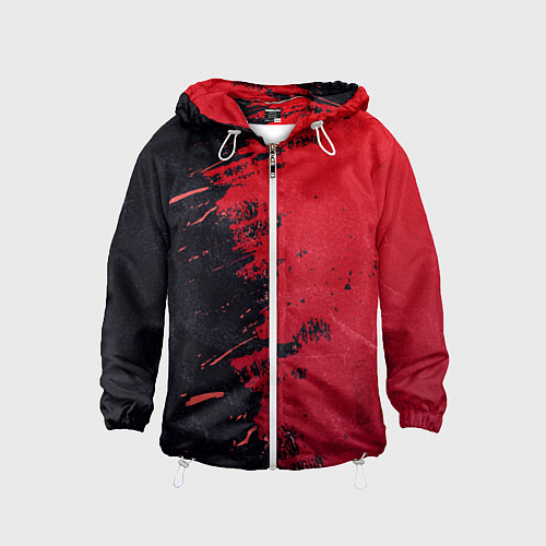 Детская ветровка Черное и красное / 3D-Белый – фото 1