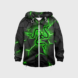 Детская ветровка Razer neon logo