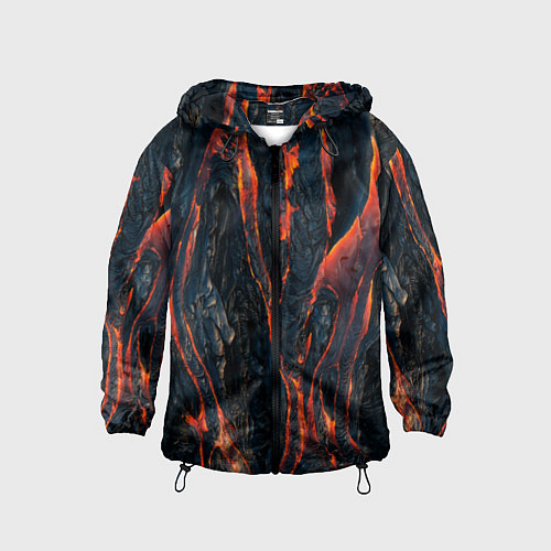 Детская ветровка Огненная магма / 3D-Черный – фото 1