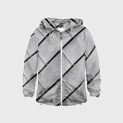 Детская ветровка Серый блоковый металлический паттерн