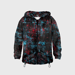 Детская ветровка Абстракт красного, голубого и чёного