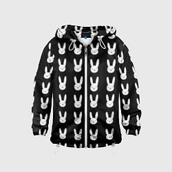 Детская ветровка Bunny pattern black