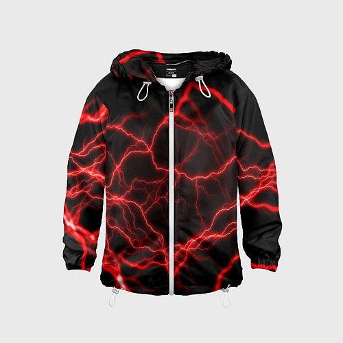 Детская ветровка Молнии гроза ночь / 3D-Белый – фото 1