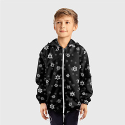 Ветровка с капюшоном детская Astro emblem pattern, цвет: 3D-белый — фото 2