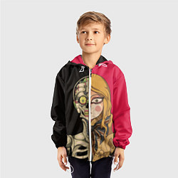 Ветровка с капюшоном детская M3GAN vs ANDROID, цвет: 3D-белый — фото 2